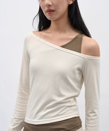 KUHNMARVIN（クエンマウエ）の「アシンメトリーレイヤードトップス EM26s008【EIGHTHMONTH】（Tシャツ/カットソー）」