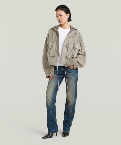 G-STAR(ジースター)の「Field Jacket/ミリタリーディテールマルチポケットオーバーサイズジップアップブルゾン(ブルゾン・レディース・グレー/カーキ・LARGE/MEDIUM/SMALL)」の14枚目の写真