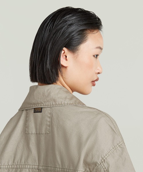 G-STAR(ジースター)の「Field Jacket/ミリタリーディテールマルチポケットオーバーサイズジップアップブルゾン(ブルゾン・レディース・グレー/カーキ・LARGE/MEDIUM/SMALL)」の12枚目の写真