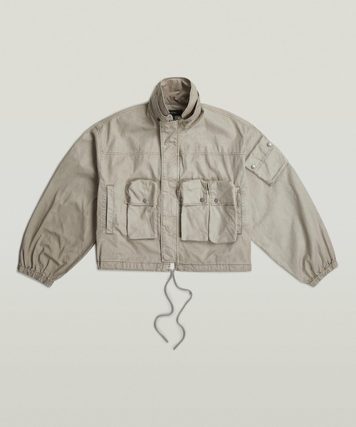 G-STAR(ジースター)の「Field Jacket/ミリタリーディテールマルチポケットオーバーサイズジップアップブルゾン(ブルゾン・レディース・グレー/カーキ・LARGE/MEDIUM/SMALL)」の10枚目の写真