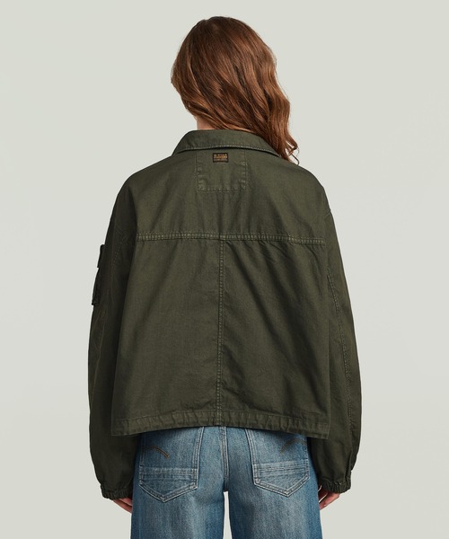 G-STAR(ジースター)の「Field Jacket/ミリタリーディテールマルチポケットオーバーサイズジップアップブルゾン(ブルゾン・レディース・グレー/カーキ・LARGE/MEDIUM/SMALL)」の5枚目の写真