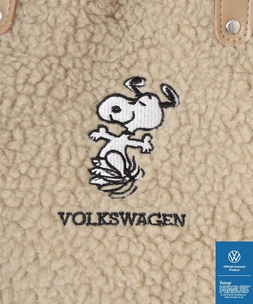 Volkswagen（フォルクスワーゲン）の「SNOOPY×フォルクスワーゲンスコラボ モコモコボアバッグ（トートバッグ・レディース・ベージュ/カーキ/アイボリー・FREE）」の9枚目の写真