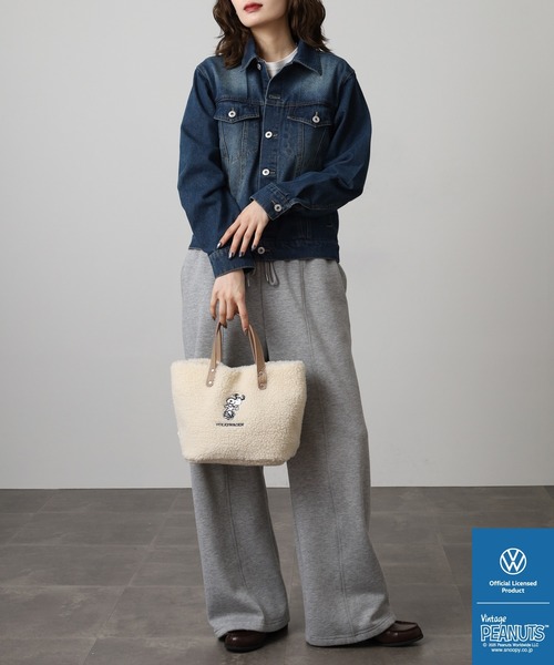 Volkswagen（フォルクスワーゲン）の「SNOOPY×フォルクスワーゲンスコラボ モコモコボアバッグ（トートバッグ・レディース・ベージュ/カーキ/アイボリー・FREE）」の18枚目の写真