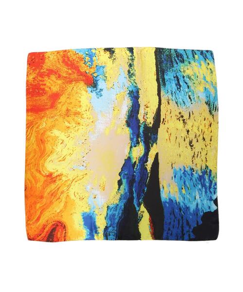 Lugnoncure（ルノンキュール）の「ニュアンス柄スカーフ（ネックレス・レディース・オレンジ・F）」の2枚目の写真