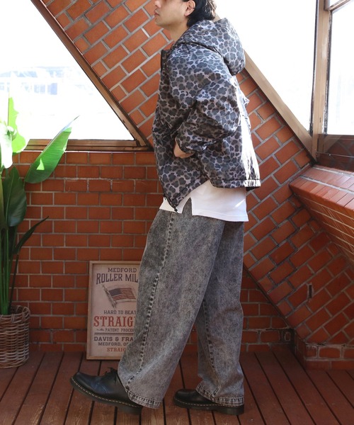 ８(eight)（エイト）の「総柄フードブルゾン（ブルゾン・メンズ・ブラック/ダークブラウン/カーキ・SMALL/MEDIUM/LARGE）」の9枚目の写真