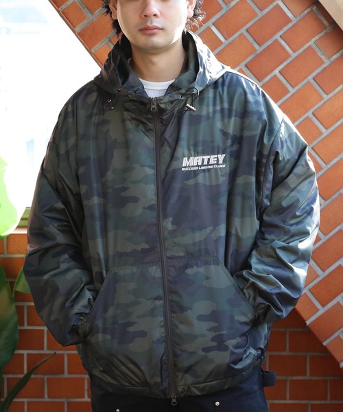 ８(eight)（エイト）の「総柄フードブルゾン（ブルゾン・メンズ・ブラック/ダークブラウン/カーキ・SMALL/MEDIUM/LARGE）」の11枚目の写真