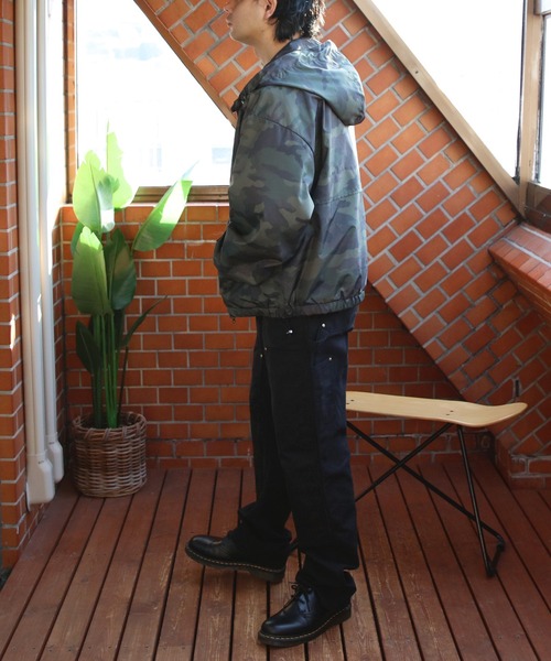 ８(eight)（エイト）の「総柄フードブルゾン（ブルゾン・メンズ・ブラック/ダークブラウン/カーキ・SMALL/MEDIUM/LARGE）」の14枚目の写真