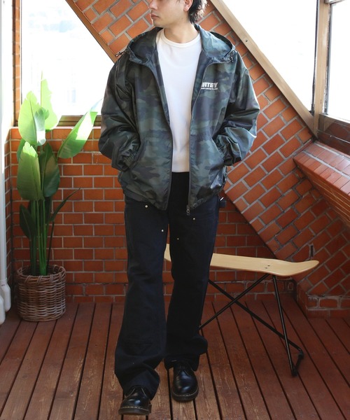 ８(eight)（エイト）の「総柄フードブルゾン（ブルゾン・メンズ・ブラック/ダークブラウン/カーキ・SMALL/MEDIUM/LARGE）」の16枚目の写真