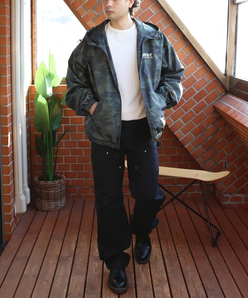 ８(eight)（エイト）の「総柄フードブルゾン（ブルゾン・メンズ・ブラック/ダークブラウン/カーキ・SMALL/MEDIUM/LARGE）」の17枚目の写真