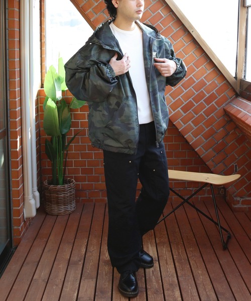 ８(eight)（エイト）の「総柄フードブルゾン（ブルゾン・メンズ・ブラック/ダークブラウン/カーキ・SMALL/MEDIUM/LARGE）」の18枚目の写真