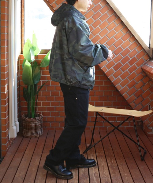 ８(eight)（エイト）の「総柄フードブルゾン（ブルゾン・メンズ・ブラック/ダークブラウン/カーキ・SMALL/MEDIUM/LARGE）」の19枚目の写真