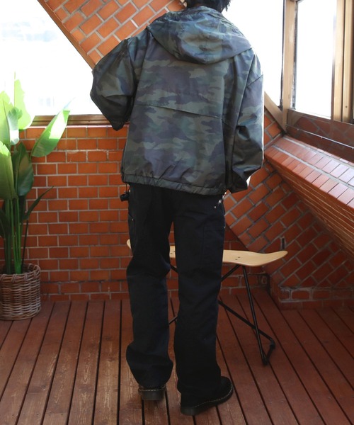 ８(eight)（エイト）の「総柄フードブルゾン（ブルゾン・メンズ・ブラック/ダークブラウン/カーキ・SMALL/MEDIUM/LARGE）」の20枚目の写真