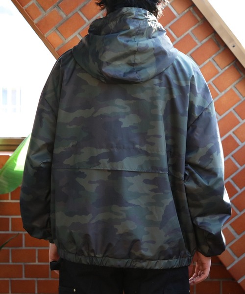 ８(eight)（エイト）の「総柄フードブルゾン（ブルゾン・メンズ・ブラック/ダークブラウン/カーキ・SMALL/MEDIUM/LARGE）」の22枚目の写真