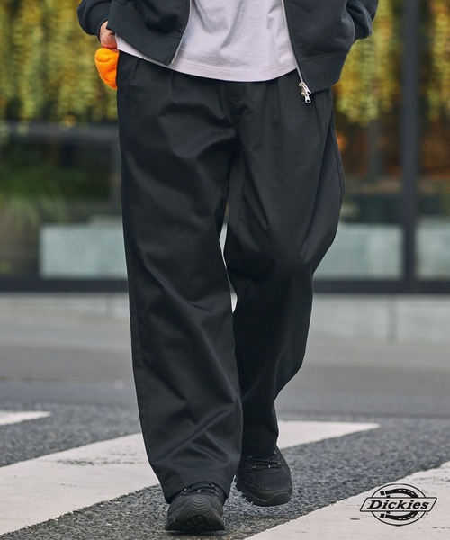 Dickies/ディッキーズ TCツイル ツータック イージーワイドストレート