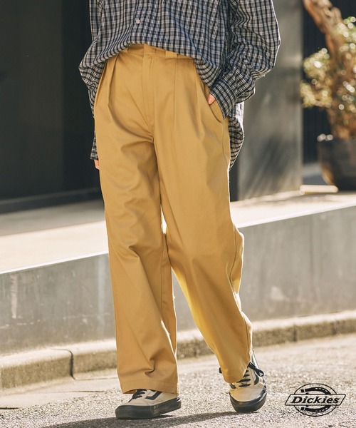 Dickies/ディッキーズ TCツイル ツータック イージーワイドストレート