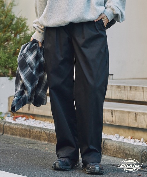 Dickies/ディッキーズ TCツイル ツータック イージーワイドストレート