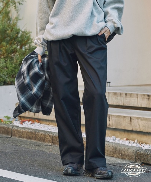 Dickies/ディッキーズ TCツイル ツータック イージーワイドストレート