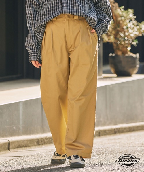 てつお Dickies/ディッキーズ TCツイル ツータック イージーワイドストレート