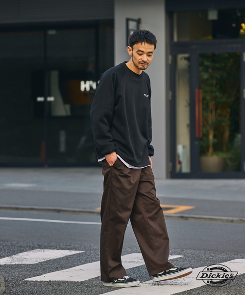 Dickies(ディッキーズ)の「<セットアップ対応> Dickies/ディッキーズ 別注 TCツイル ツータック イージーワイドストレートパンツ【THE CRAFT CREW PRODUCTS】(チノパンツ・メンズ・ダークブラウン/オリーブ/ブラック/インディゴブルー/チャコール/ベージュ・L/S/M)」の8枚目の写真