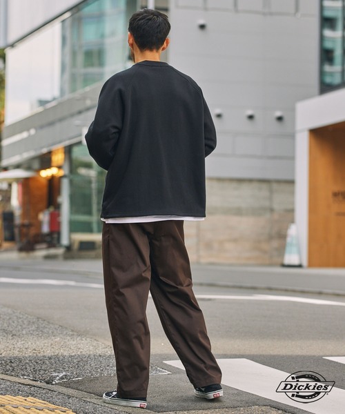 Dickies(ディッキーズ)の「<セットアップ対応> Dickies/ディッキーズ 別注 TCツイル ツータック イージーワイドストレートパンツ【THE CRAFT CREW PRODUCTS】(チノパンツ・メンズ・ダークブラウン/オリーブ/ブラック/インディゴブルー/チャコール/ベージュ・L/S/M)」の11枚目の写真