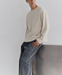 KINDS（カインズ）の「ワッフルタグロングスリーブTシャツ_Beige（Tシャツ/カットソー）」
