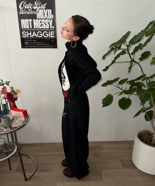 SHAGGIE（シャギー）の「裏起毛スタンドカラースウェットトップス（スウェット・レディース・カーキ/ブラック/グレー・FREE）」の9枚目の写真