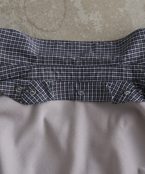 RAY CASSIN（レイカズン）の「シャツレイヤードカーディガン（カーディガン/ボレロ・レディース・グレー/ライトベージュ/ネイビー・FREE）」の10枚目の写真