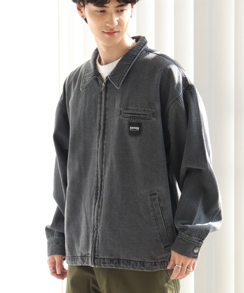 THRASHER(スラッシャー)の「【THRASHER/スラッシャー】ヴィンテージライク ジップアップ デニムジャケット(デニムジャケット・メンズ・ブルー/ブラック・L/M/XL)」の16枚目の写真