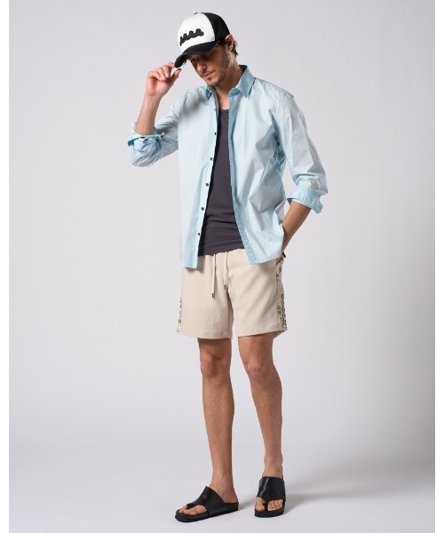 wjk（ダヴルジェイケイ）の「bandana print panel shorts（その他パンツ・メンズ・チャコールグレー/ネイビー/ベージュ・SMALL/MEDIUM/LARGE/X-LARGE）」の18枚目の写真
