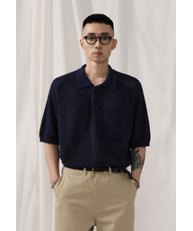 MEN IN JUNGLE（マンインジャングル）の「[MIJ] トロピカルポロニット - ネイビー（ニット/セーター）」