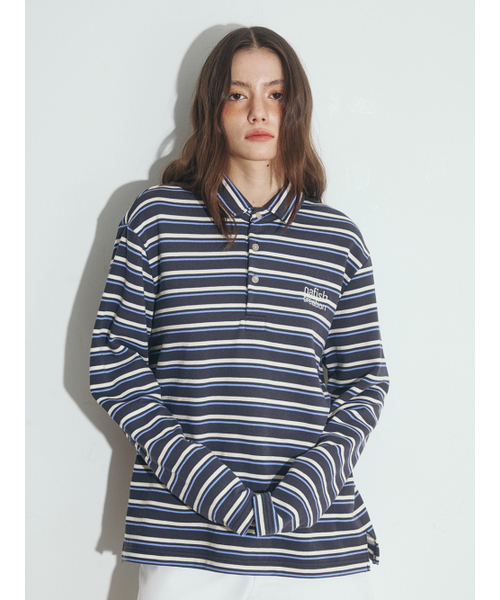 OAFISH(オアフィッシュ)の「STRIPE PIQUE LONG SLEEVE, GRAY(ポロシャツ・レディース・その他・ONE SIZE)」の5枚目の写真