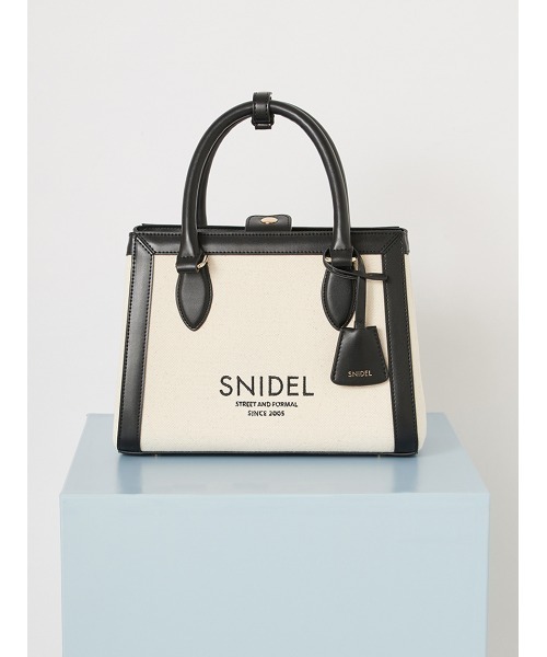 SNIDEL（スナイデル）の「バリエロゴバッグ（ハンドバッグ・レディース・その他/アイボリー/ネイビー・F）」の7枚目の写真