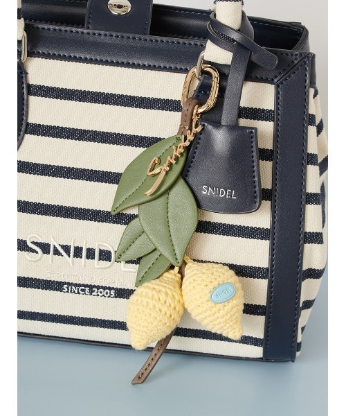 SNIDEL（スナイデル）の「バリエロゴバッグ（ハンドバッグ・レディース・その他/アイボリー/ネイビー・F）」の8枚目の写真