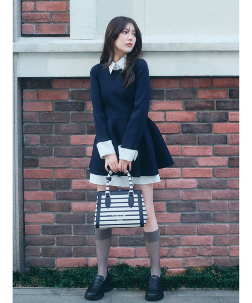 SNIDEL（スナイデル）の「バリエロゴバッグ（ハンドバッグ・レディース・その他/アイボリー/ネイビー・F）」の10枚目の写真