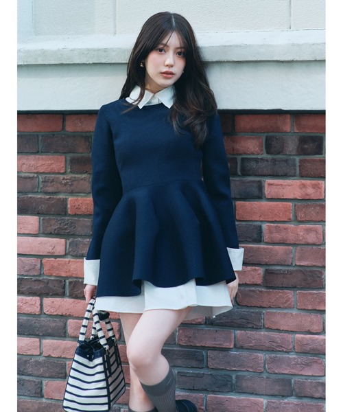 SNIDEL（スナイデル）の「バリエロゴバッグ（ハンドバッグ・レディース・その他/アイボリー/ネイビー・F）」の11枚目の写真