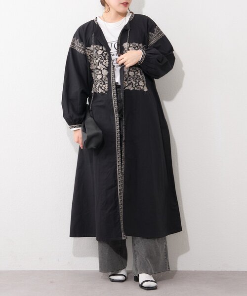 Remind me and forever（リマインドミーアンドフォーエバー）の「【India series】【nane】刺繍前開きワンピース（ワンピース・レディース・ブラック/アイボリー・FREE）」の20枚目の写真