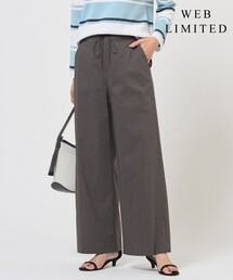 【WEB限定・人気素材・セットアップ対応】セルロースリネンストレッチ ワイドストレート パンツ