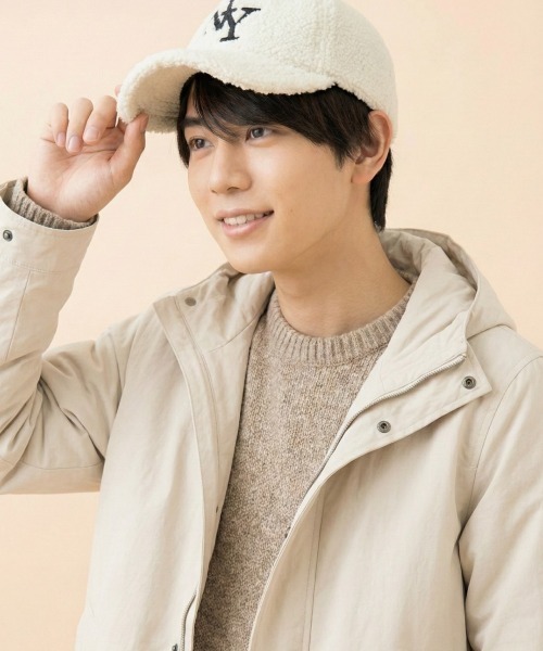 VIBGYOR（ヴィブジョー）の「【IZU】 NYロゴボアフリースキャップ（キャップ・レディース・アイボリー/ブラック・FREE）」の8枚目の写真