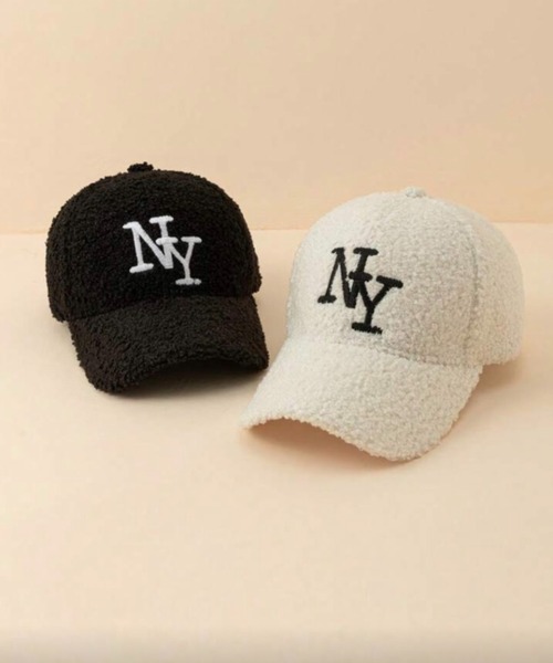 VIBGYOR（ヴィブジョー）の「【IZU】 NYロゴボアフリースキャップ（キャップ・レディース・アイボリー/ブラック・FREE）」の16枚目の写真