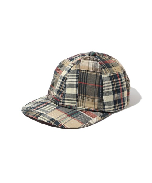 BEAMS PLUS（ビームスプラス）の「6 Panel Regimental Strap Madras PW（キャップ・メンズ・ネイビー/ピンク/ブラウン・ONE SIZE）」の5枚目の写真