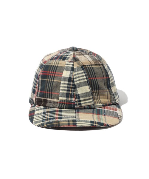 BEAMS PLUS（ビームスプラス）の「6 Panel Regimental Strap Madras PW（キャップ・メンズ・ネイビー/ピンク/ブラウン・ONE SIZE）」の7枚目の写真