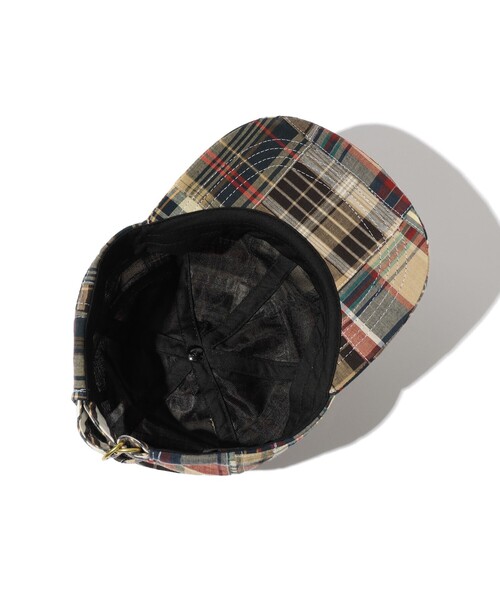 BEAMS PLUS（ビームスプラス）の「6 Panel Regimental Strap Madras PW（キャップ・メンズ・ネイビー/ピンク/ブラウン・ONE SIZE）」の10枚目の写真