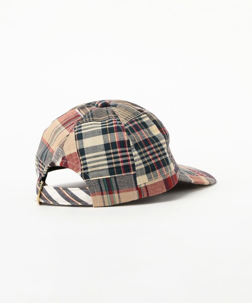 BEAMS PLUS（ビームスプラス）の「6 Panel Regimental Strap Madras PW（キャップ・メンズ・ネイビー/ピンク/ブラウン・ONE SIZE）」の11枚目の写真