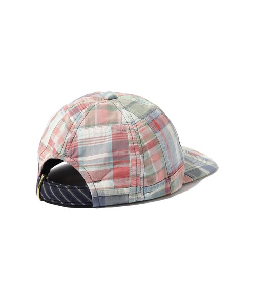 BEAMS PLUS（ビームスプラス）の「6 Panel Regimental Strap Madras PW（キャップ・メンズ・ネイビー/ピンク/ブラウン・ONE SIZE）」の14枚目の写真