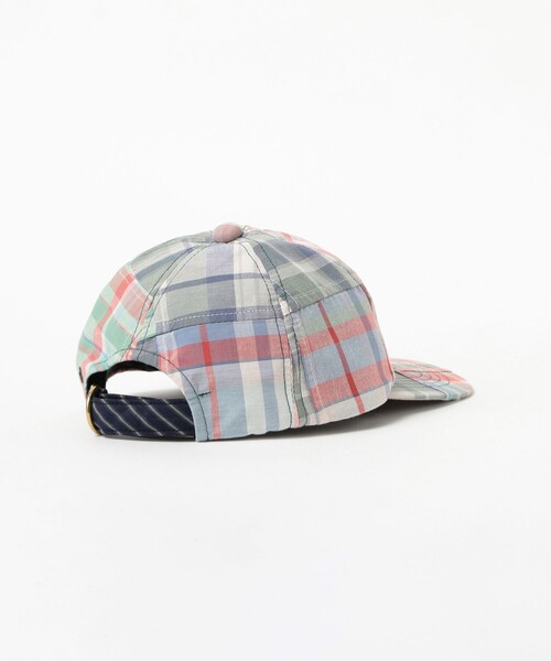 BEAMS PLUS（ビームスプラス）の「6 Panel Regimental Strap Madras PW（キャップ・メンズ・ネイビー/ピンク/ブラウン・ONE SIZE）」の17枚目の写真