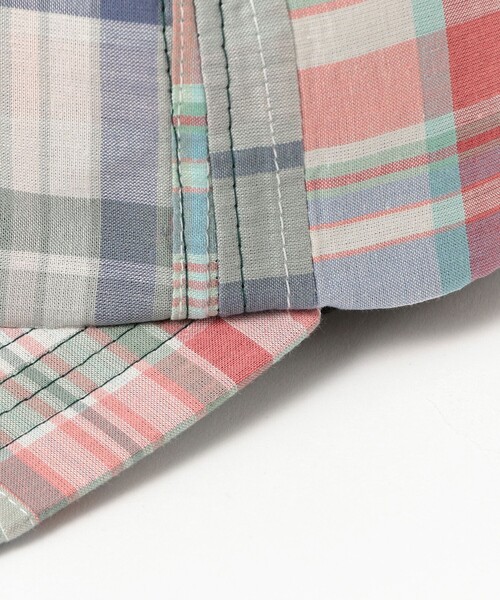 BEAMS PLUS（ビームスプラス）の「6 Panel Regimental Strap Madras PW（キャップ・メンズ・ネイビー/ピンク/ブラウン・ONE SIZE）」の18枚目の写真