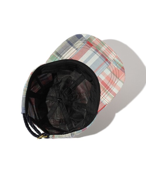 BEAMS PLUS（ビームスプラス）の「6 Panel Regimental Strap Madras PW（キャップ・メンズ・ネイビー/ピンク/ブラウン・ONE SIZE）」の22枚目の写真