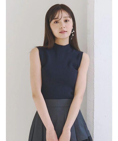 MERCURYDUO(マーキュリーデュオ)の「ノースリーブニット(ニット/セーター・レディース・ライム/ネイビー/オフホワイト/ブラック/ライトブルー・FREE)」の11枚目の写真