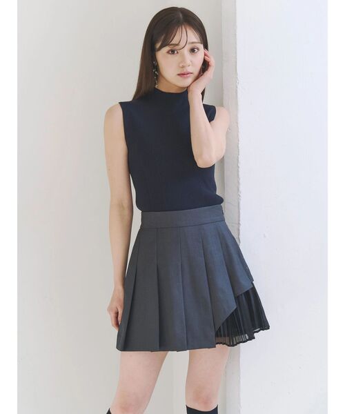 MERCURYDUO(マーキュリーデュオ)の「ノースリーブニット(ニット/セーター・レディース・ライム/ネイビー/オフホワイト/ブラック/ライトブルー・FREE)」の13枚目の写真
