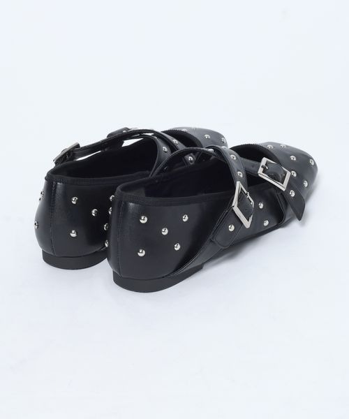 JEANASIS（ジーナシス）の「スタッズメリージェーン/645736（ドレスシューズ・レディース・ブラック系その他/ホワイト系その他・MEDIUM/LARGE）」の8枚目の写真